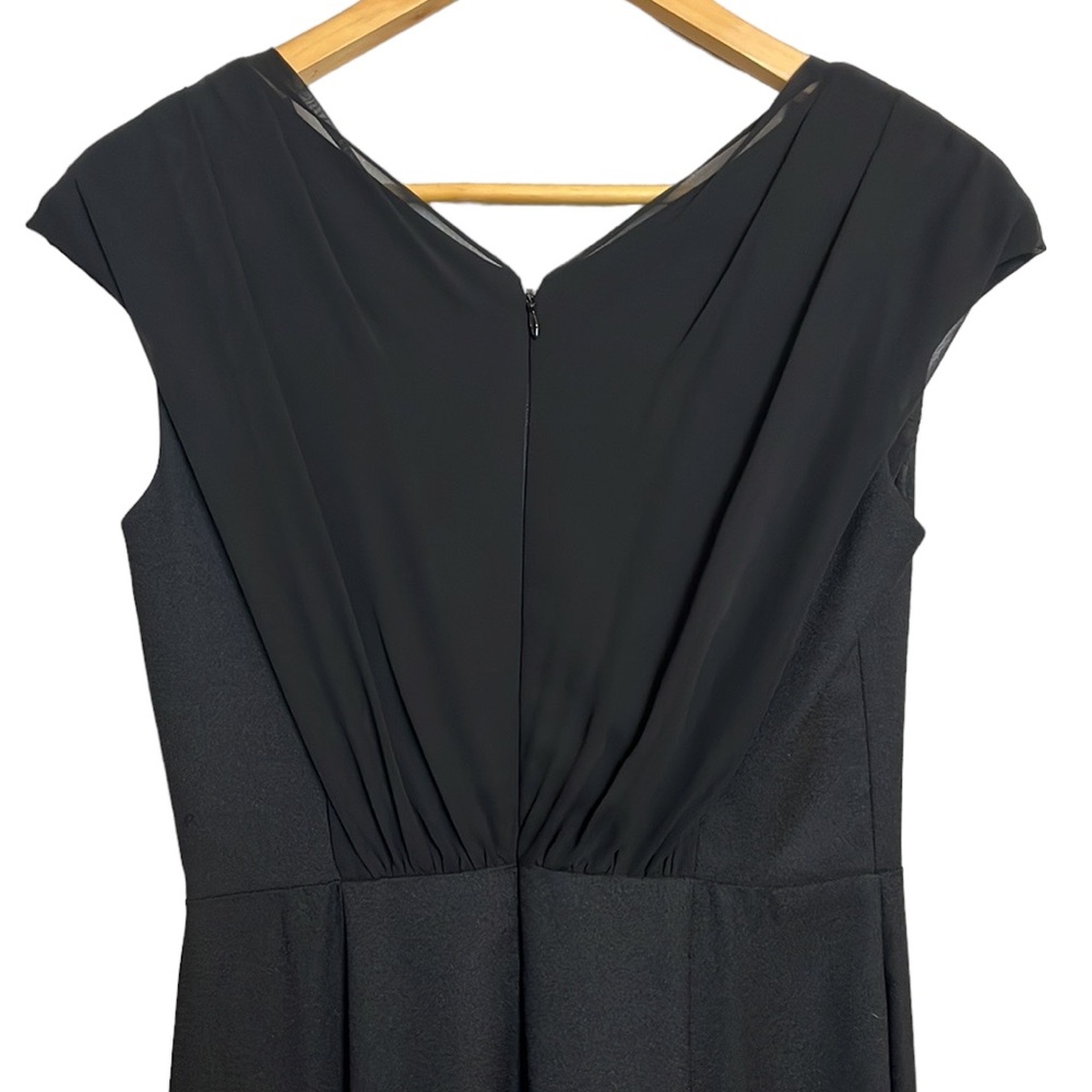 ELIZA J Crepe & Chiffon Jumpsuit In Black Size 2 - Picture 6 of 10